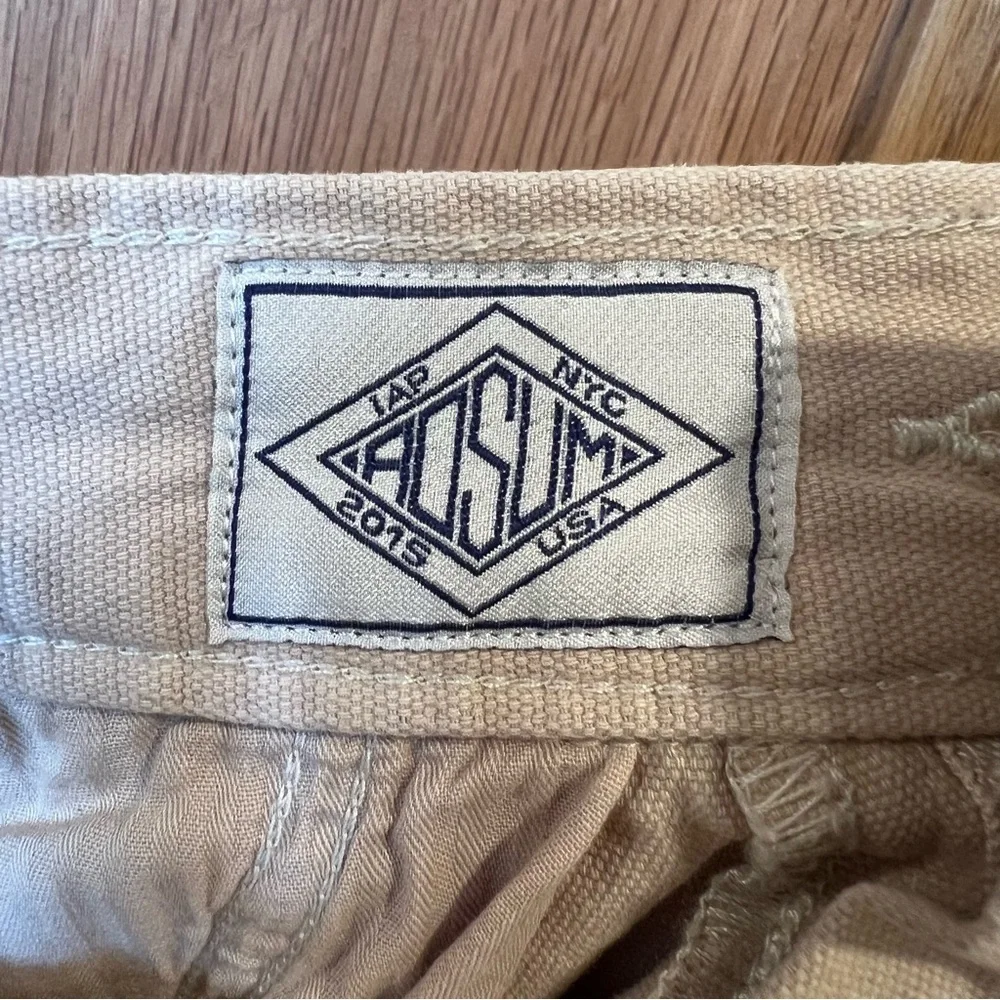 Adsum NYC Relaxed Fit Chino Pants Khaki Tan Size Small Spring Casual Neutral